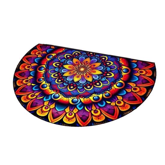 Front Door Mat Entrance Half Circle Rug Outside Entry Welcome Mat Doormat with Non Slip Rubber Backing for Front Door Entryway