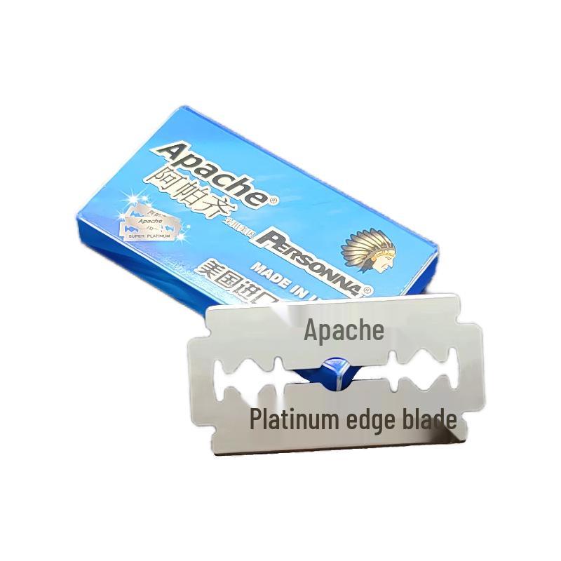 Apache Razor Blades - Platinum Stainless Steel Double-sided Shaving Blades Apache