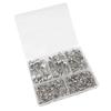 550-Piece Silver Safety Pin Set for Clothing and Household Use