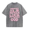 2026 Vintage Washed Men T Shirt Casual Short Sleeve Crew Neck Tees Retro Bubble Letter Print Streetwear Loose Oversized Cotton T