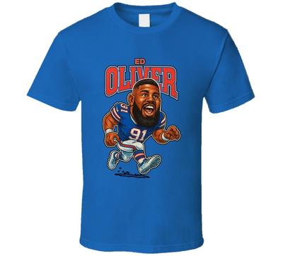 Ed Oliver Fußball Karikatur Fan T-Shirt