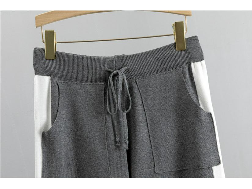 Spring & Autumn 2025 Women's Plus Size Fashionable Knitted Two-Piece Suit