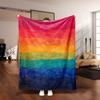 1pc Rainbow Blanket Single Sided 2D Print Soft Flannel Throw Blanket for Bed Couch Sofa Cozy Vibrant Vibe for Pride Home Decor