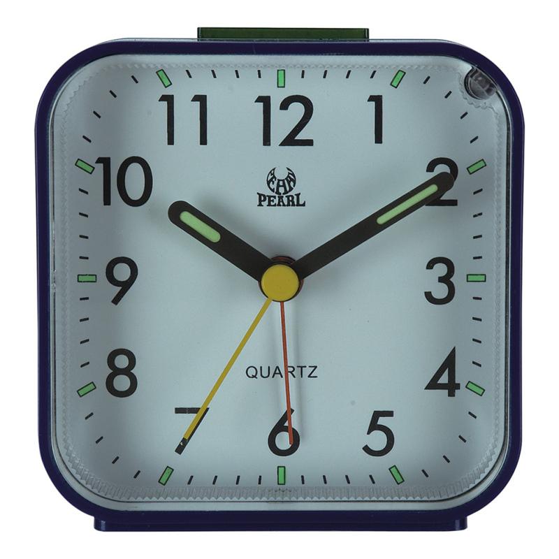 Portable Square Luminous Alarm Clock Fashion Quiet No Ticking Bedside Table Clock With Night Light