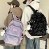 College style ins printed student schoolbag spring new graffiti large-capacity junior high school backpack