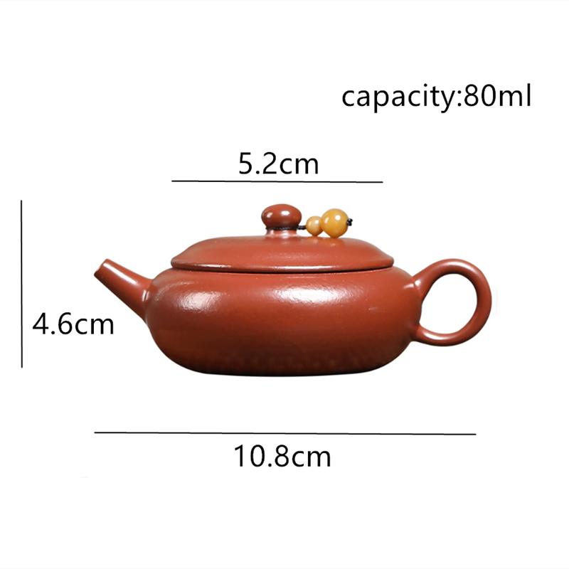 Chinese Yixing Handmade Purple Clay Teapot Raw Ore Zhu Mud Tea Pot Small Capacity Beauty Kettle Tradition Zisha Teaware 80ml