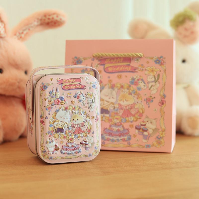 Blech Süßigkeitenbox Kindergeschenke Kleine Blechdose Keksbox Tragbare Kaninchen Geschenkbox für Geburtstag Hochzeit Party Dekoration