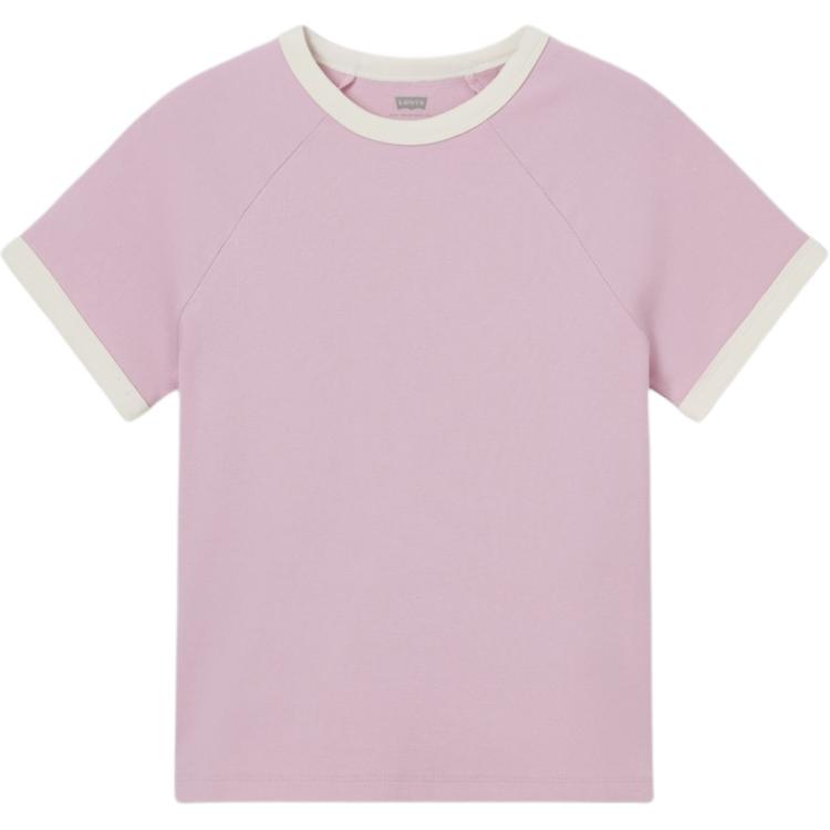 

Levis Повседневная Футболка Slim Fit Мягкая Удобная В рубчик Круглый вырез Короткий рукав Женская Футболки Розовый 001QG-0005 XS