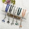 Muslimische Gebetsperlen 33 Tasbih Eisglas Rosenkranz mit Quastenanhänger Ethnisches islamisches Armband für die tägliche Andacht