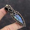 Abalone Shell Gemstone Pendant Copper Wire Wrapped Pendant Abalone Shell Jewelry Handmade Brand New Pendant Gift For Him Copper Wire Jewelry