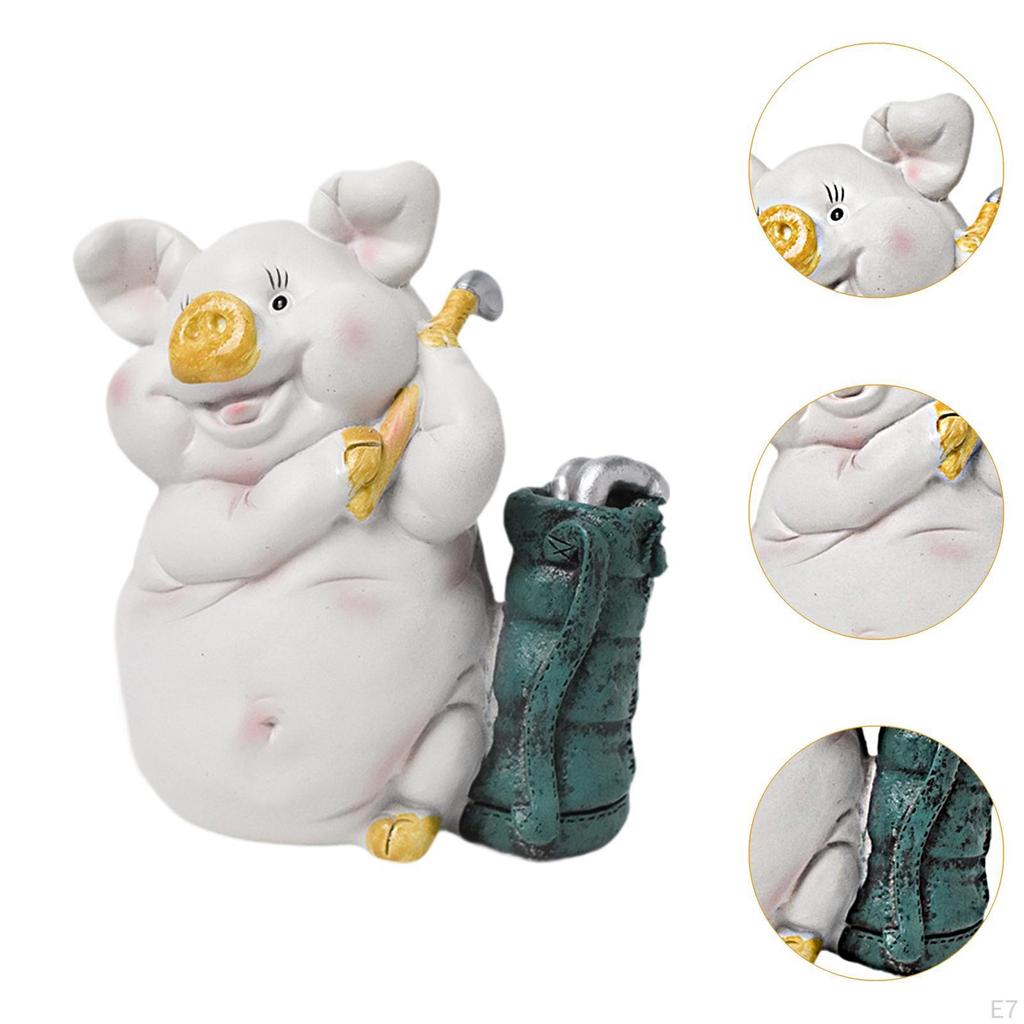 Animal Figurine Pig Piggy Bank Gift, Money Storage Decoration for Kids' Rooms