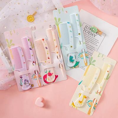 2pcs Kids Hairdressing Comb Anti-static Pointed Tail Combs For Girls Children Cute Strawberry Fruit Women Hair Comb Styling Tool