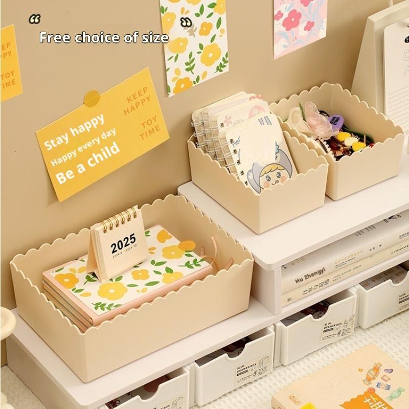 1 Stück Desktop-Aufbewahrungsbox Kosmetik-Organizer Kunststoff-Aufbewahrungsbox Kleinkram Snack-Aufbewahrungskorb Badezimmer Küchen-Organisationsbox