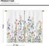 Wildflower Window Curta Colorful Floral Meadow Print Watercolor Plant Decor For Living Room Kitchen
