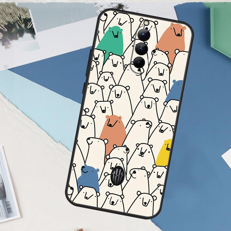 

Grizzly Bear Case For ZTE Nubia Red Magic 9 10 11 8 8S 9S 10S Pro Plus 6 7 6S 7S Pro 5G 6R 10 Air Cover Red Magic 9 Pro Plus