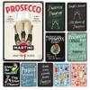 Prosecco Vintage Poster Cocktails Metal Tin Signs Pub Bar Decoration Prosecco Princess Wall Art Decor