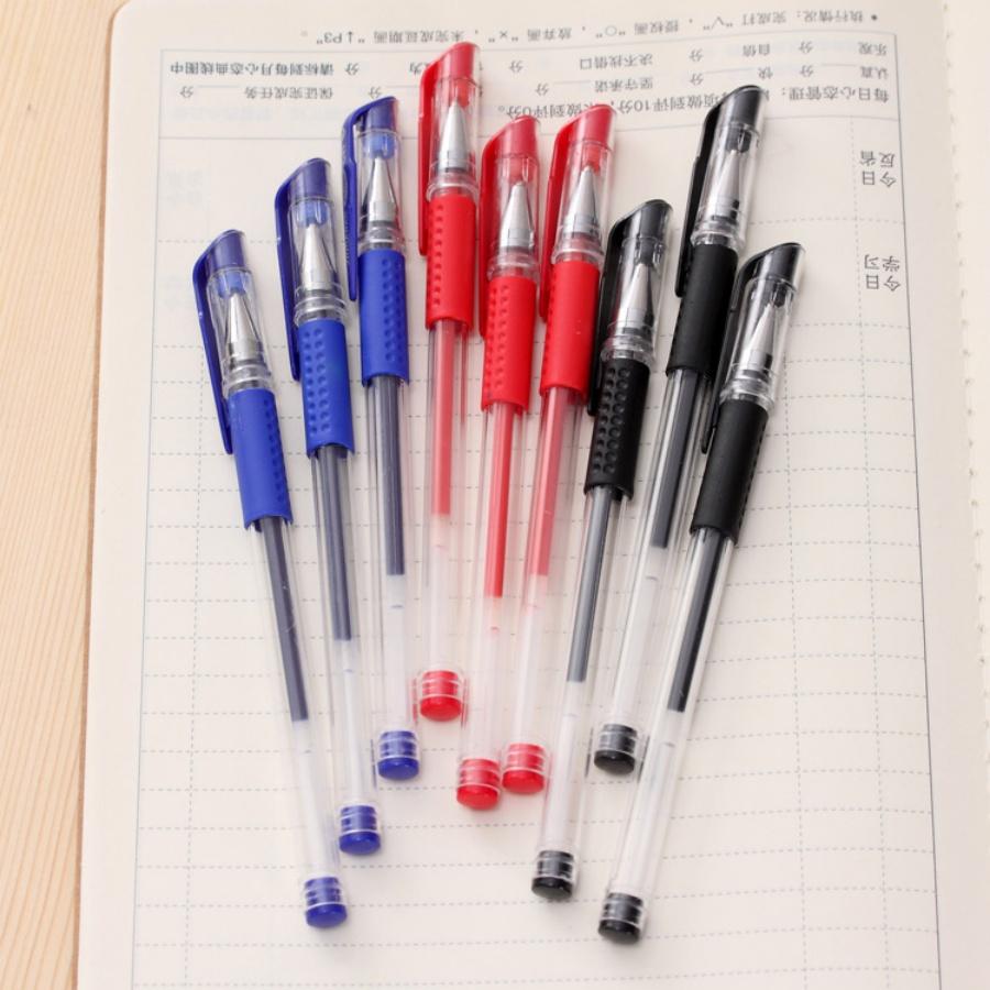 10Pcs Ballpoint Pen Case Multi Colored 0.5mm Ballpoint Case for Back To School or School and Office Supplies Black Red Blue