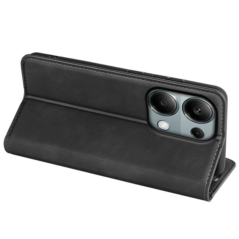For Xiaomi Redmi Note 13 Pro 4G/Poco M6 Pro 4G Case Skin-Feel PU Leather Wallet Flip Phone Cover