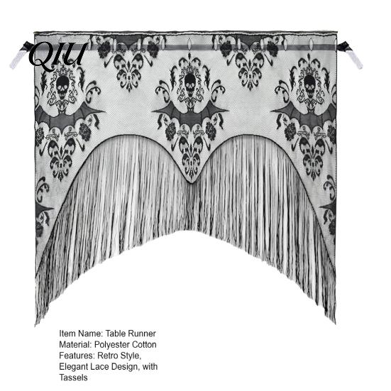 Fledermaus-Design Fensterdekoration Halloween Gruselige Gardine, Schädel und Muster Zarter Spitzenvorhang, Gardine Lichtdurchlässig Gotischer Vorhang für Wohnzimmer