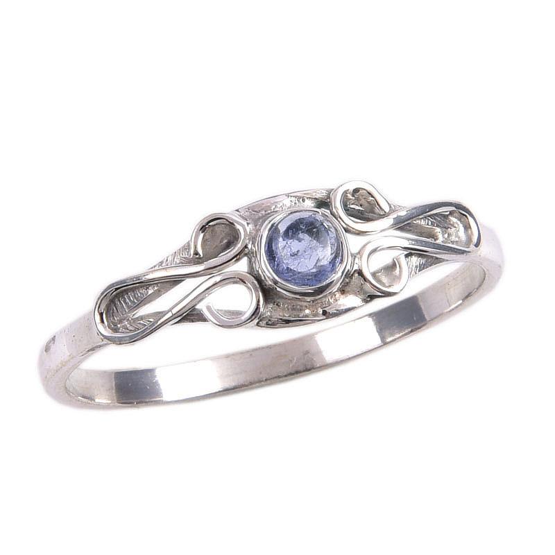 Natural Tanzanite Gemstone 925 Solid Sterling Silver Jewelry Ring Size 10 z9o51