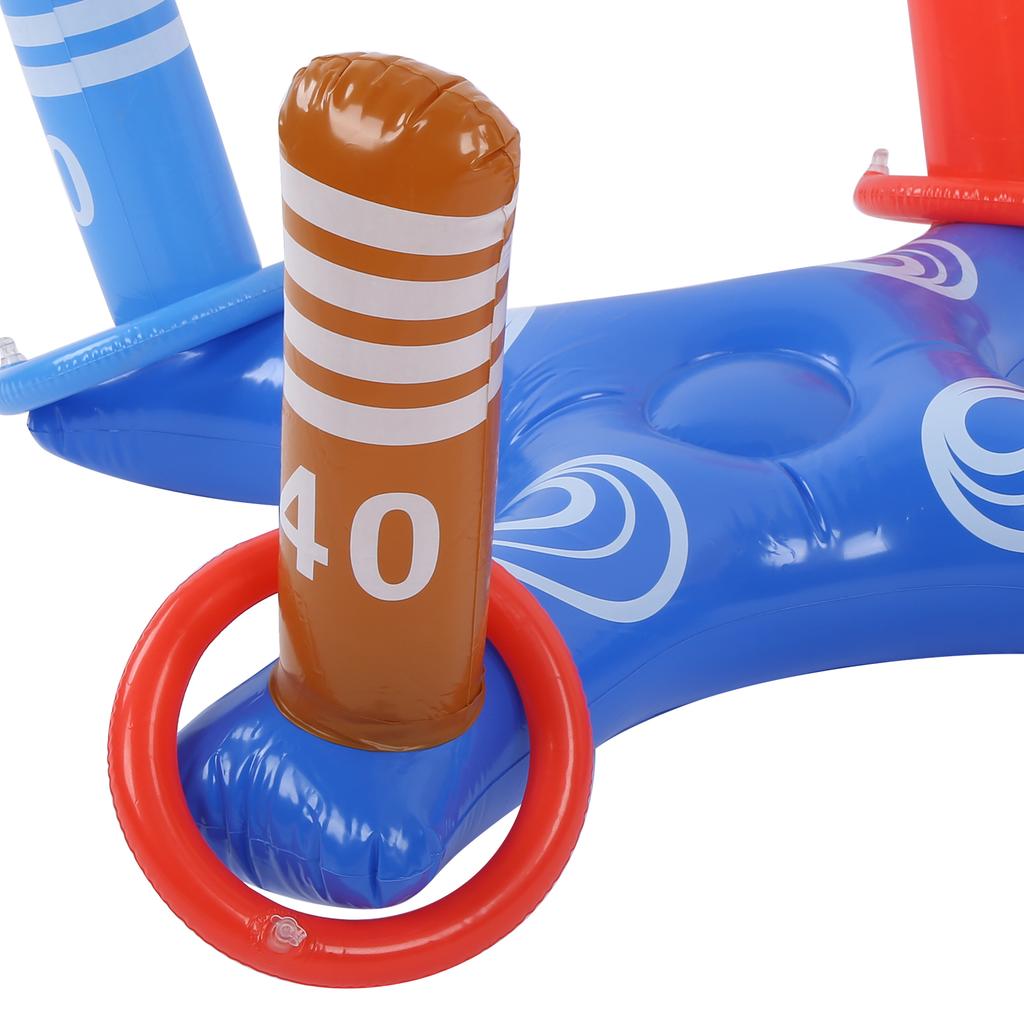 Inflatable Pool Toss Game Summer Swimming Pool Floating Toss Game Party AccessoriesBlue