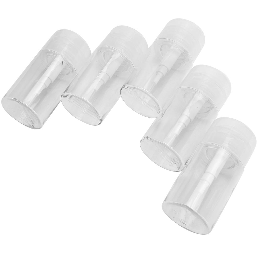 5Pcs 100ml Cosmetic Empty Bottle Cleansing Plastic Liquid Press Pump Refillable Bottles