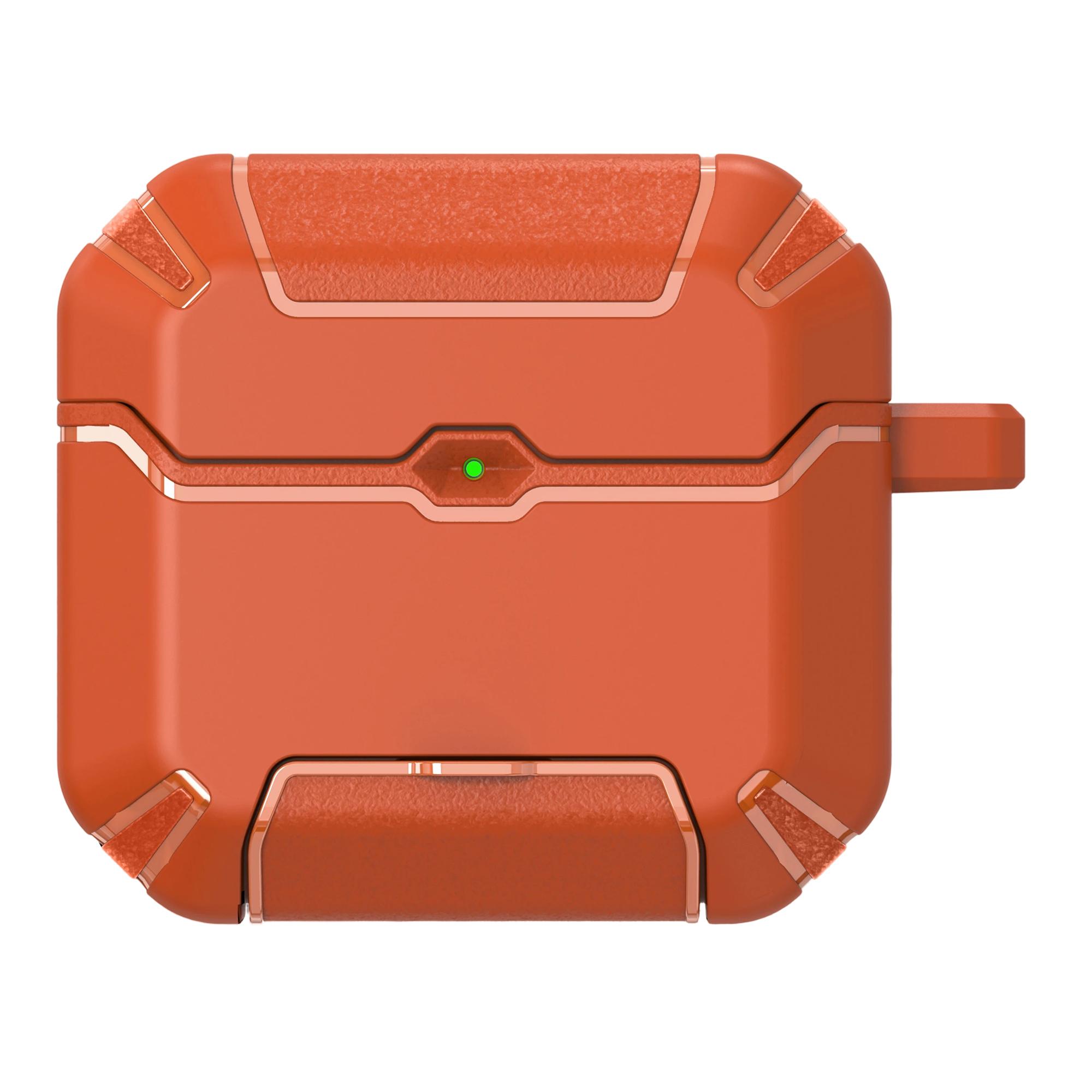 For AirPods 4 with ANC Case Foldable Stand TPU PC Earbuds Cover with Carabiner