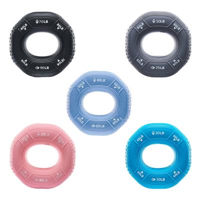 Silicone Grip Strength Trainer Hand Strengthener Grip Rings Forearm Exerciser Ball Finger Strength Training Expander