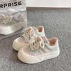 Little White Shoes for Women Who Step On Shit 2025 Spring and Autumn New Ugly Cute Bread Shoes Casual Versatile Platform Student Sports Shoes for Wome