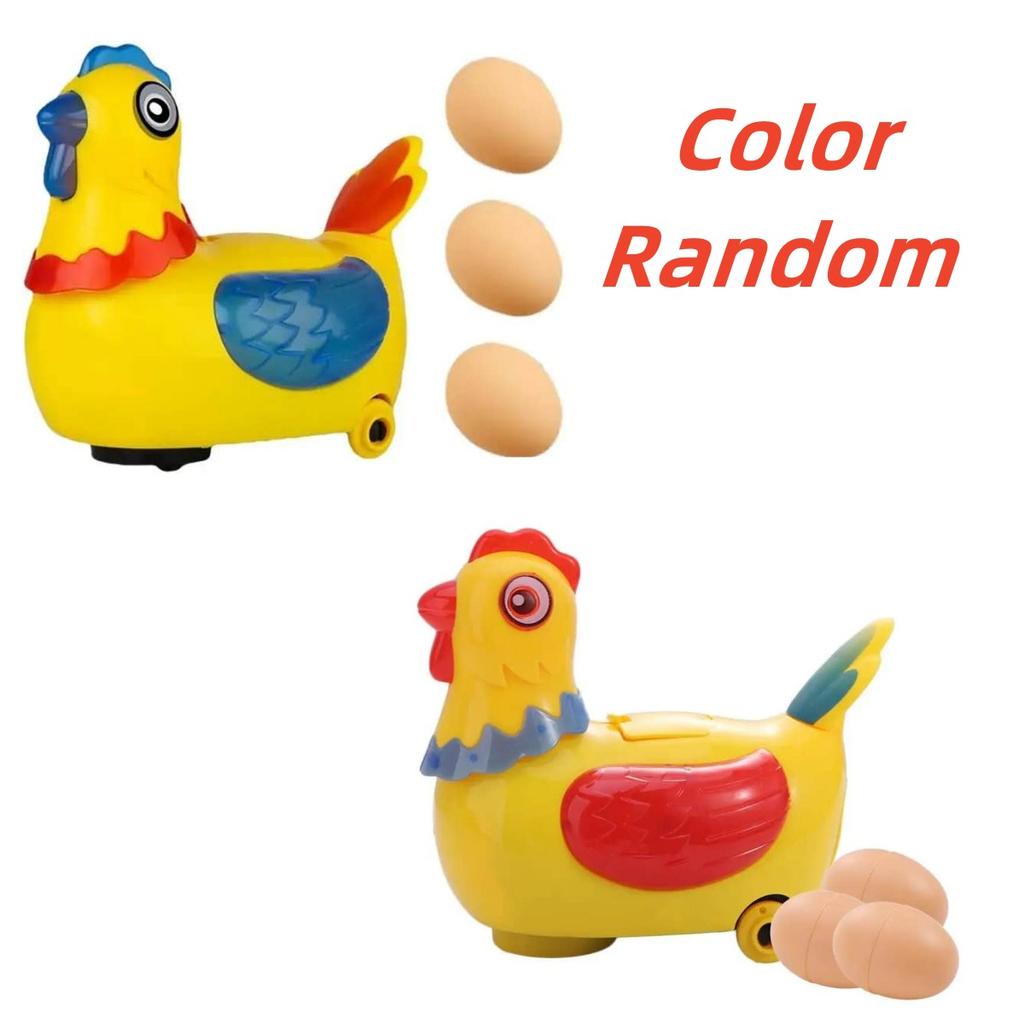 Kids Electric Hen Laying Eggs Walking Toy Music Interactive Educational Toys for Boys Girls Birthday Christmas Gift