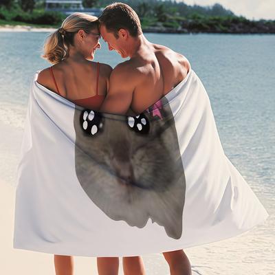Sad Hamster Meme Cute Towel Quick Drying Beach Towels Are Suitable For Swimming Pools Camping Yoga And The Gym
