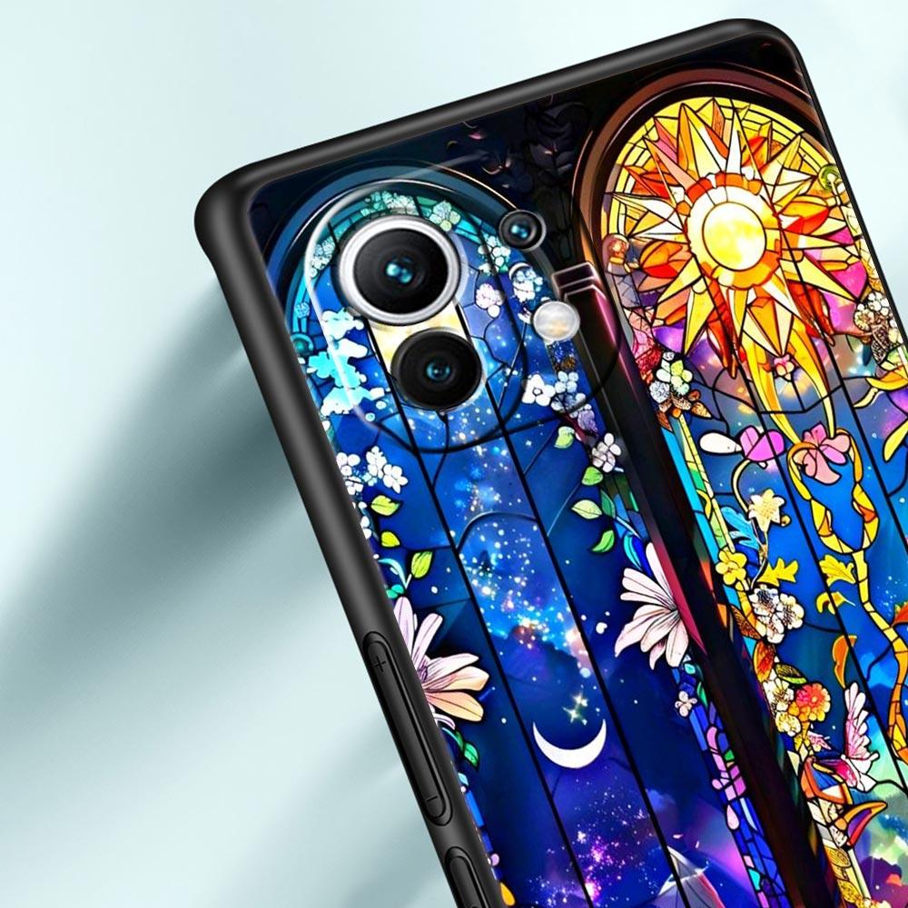 Beautiful Sun Moon Glass Phone Case Cover for Xiaomi Mi 17 15 14 13 12 11 Ultra 15T 14T 13T 12T 11T Pro Lite 5G Soft TPU Shell