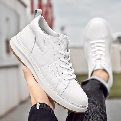 Mode Herrenschuhe Neue Trendige Allround-Basic-Stiefel High-Top-Sneakers Warme Plüsch-Fellschuhe Echtes Leder Herren Walking-Stiefeletten