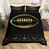 Boys Football Duvet Cover Set Microfiber 3D Soccer Comforter Cover Ball Sport Theme Bedding Set Single Twin King For Kids Teens