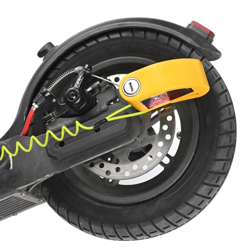 Motorradalarm Scheibenbremsenschloss-Kit Motorradschlösser Diebstahlschutz Sicherheit Radscheibenschloss Kabel Schlüssel & Tragetasche Set