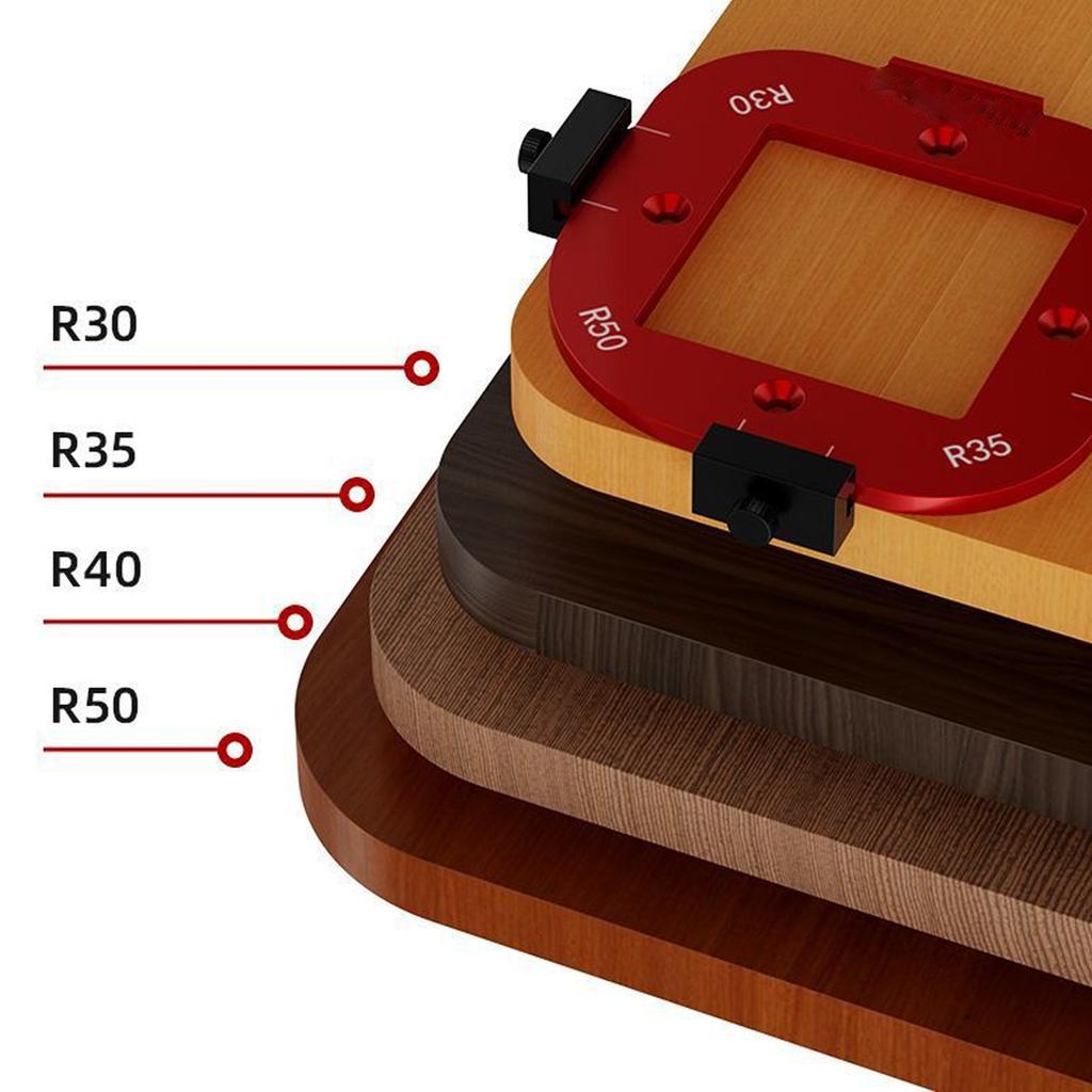 4 in 1 Woodworking Router Arcs Angle Positioning Template Corner Radius Routers Radius Jig Woodworking Positioning Tool