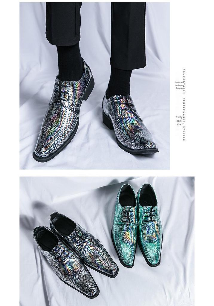 Men's Plus Size Pointed Toe Leather Shoes - Fashionable, Trendy & Casual Groom's Shoes
