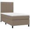 Maison Exclusive - Sommier à lattes de lit et matelas et LED Taupe 100x200cm Tissu