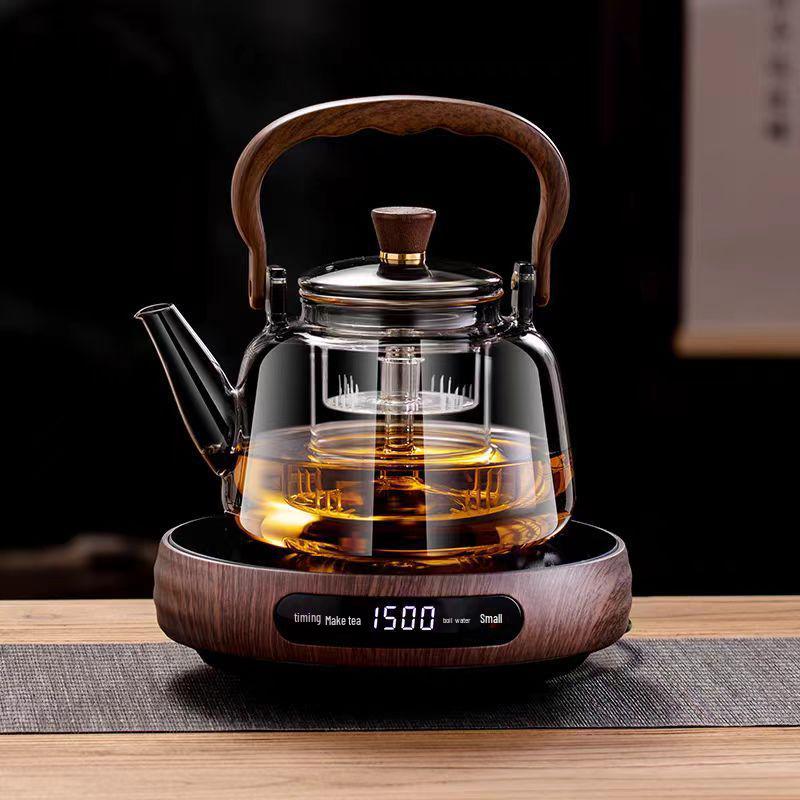 2026 Electric Ceramic Tea Set: High-Temperature Resistant Glass Kettle & Household Teapot for Brewing