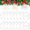 Clear Round Acrylic Christmas Ornaments Acrylic Circle Discs for DIY Gift Tag