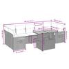 8-teiliges Gartensofa-Set mit Kissen Beige Poly-Rattan