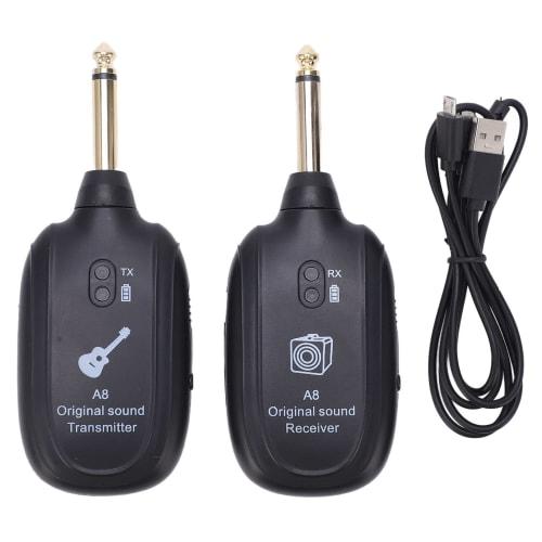HAIBING Guitar Wireless System with Built-in Rechargeable Battery, UHF Transmission, Niose Rechargeable for Bass Guitar Playing