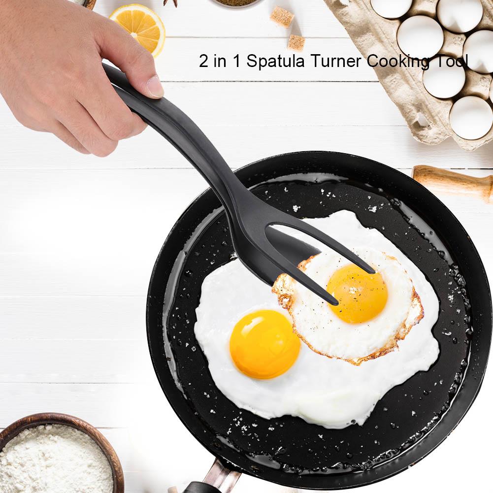 2 in 1 Silicone Spatula Turner Heat resistant NOn Stick Kitchen Utensil NOn Slip Cooking Tool
