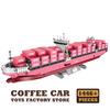 Non-Toxic Diy 3D Bricks Puzzle Pink Cargo Ship 1446Pcs Container Boat Assembly Model Kits Vessels Building Blocks Toys Adult Birthday Gift