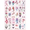 30 Pcs Tattoo Stickers Self-adhesive Great Stickiness Rich Patterns Waterproof Disposable Unisex Temporary Tattoo Arm Legs Shoulder Back Body