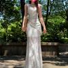French Temperament High-end White Lace Suspender Dress Children's Summer New Slim-fitting Hip-wrapped Dress