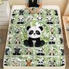 Panda Pattern Flannel Blanket, High Quality Comfortable for All Seasons, Home Decor, Warmth and Comfort, Perfect for Gifts.