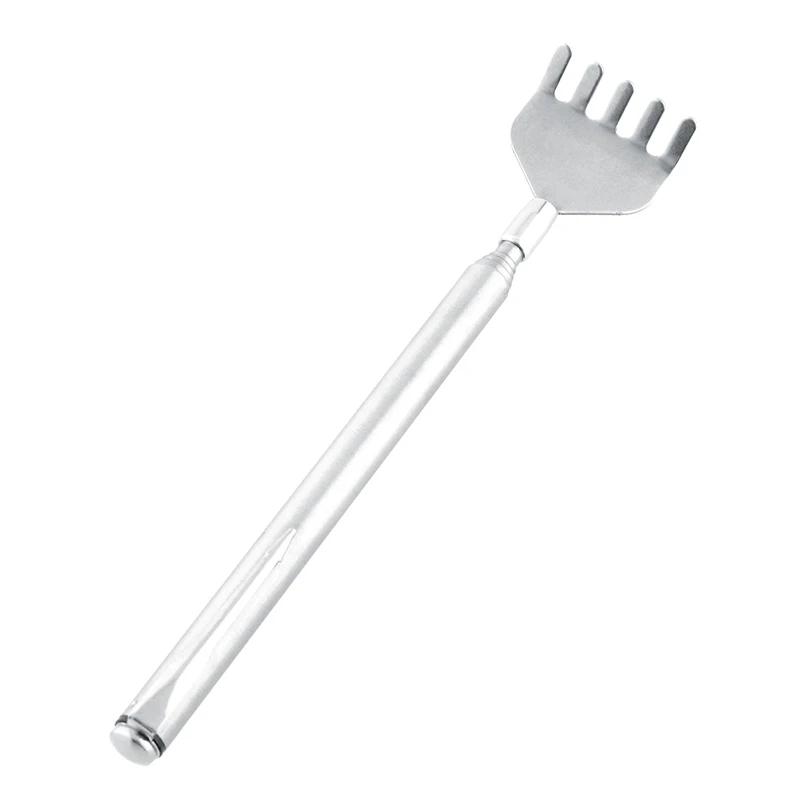 Stainless Steel Telescopic Extendable Back Scratcher Home Massage Kit Portable Clip-On Tool Home Scratching Massage Kit