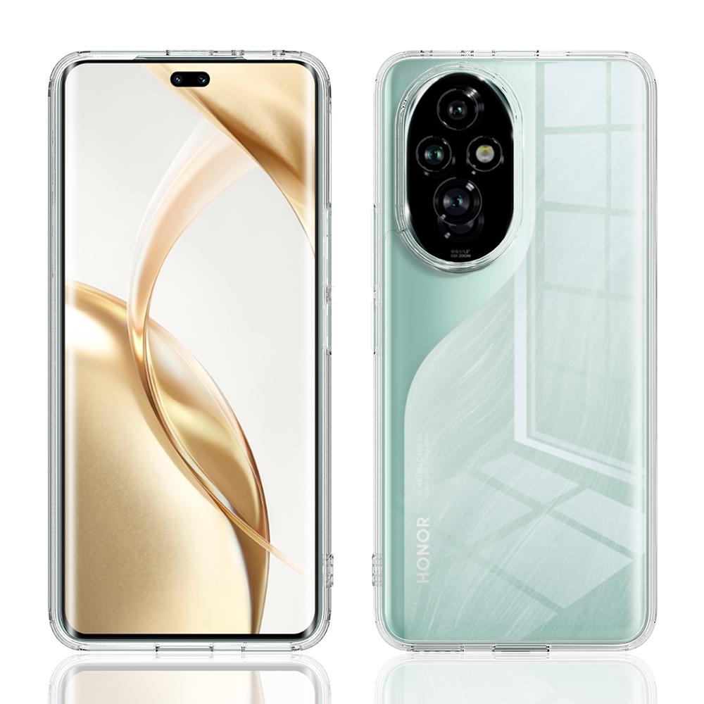 For Honor 200 Pro 5G Clear Phone Case TPU+Acrylic Shockproof Phone Back Cover