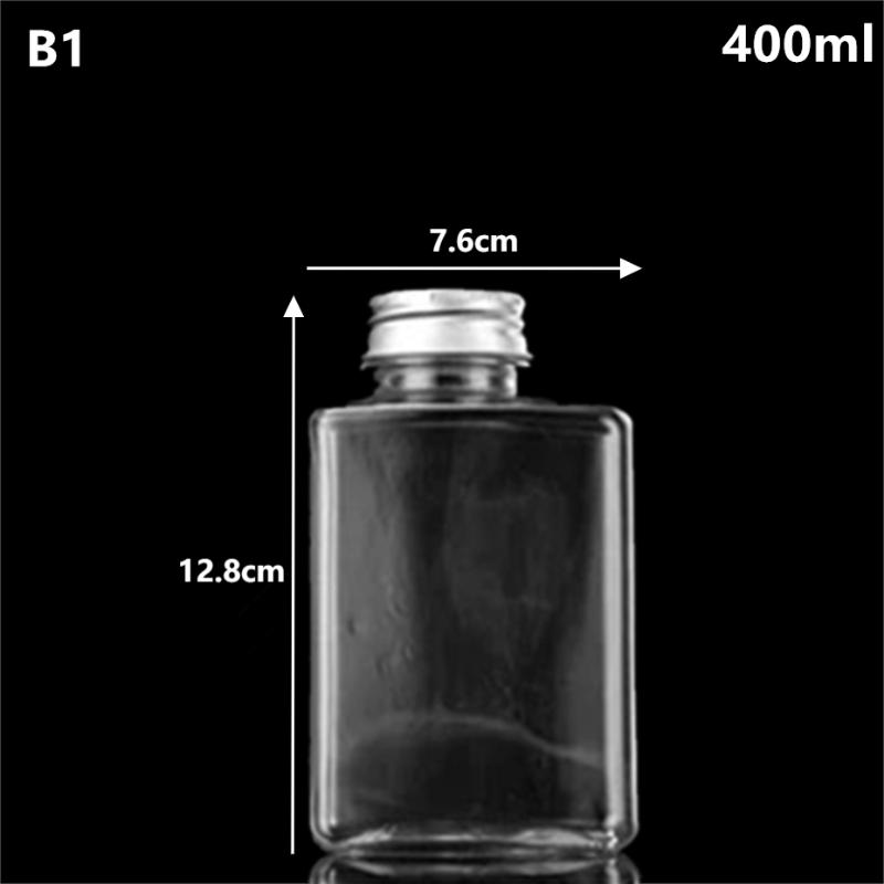 

400Ml Fruit Juice Cold Brewed Tea Bottle With Lids Transparent Plastic Beverage Bottle Disposable Milk Tea Bottle Juice Bottles